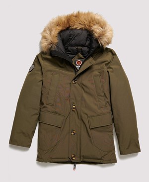 Superdry Rookie Down Parka Férfi Kabát Khaki | WIEAB7869